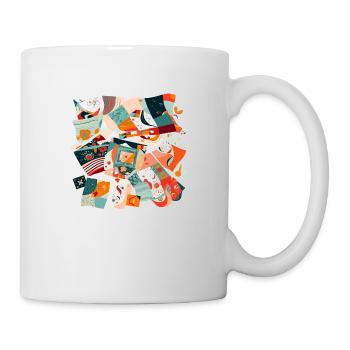 Fabric patchwork - Mug - white - Right