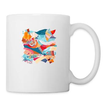 Patchwork aus Stoff Nr. 3 - Tasse - Weiß - Rechts