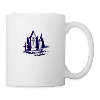 Friedhof Gräber Grabsteine - Tasse - Weiß - Rechts