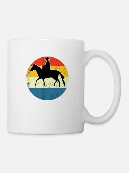 Vintage Retro Horse Sunset For Horse Lovers - Mug - white