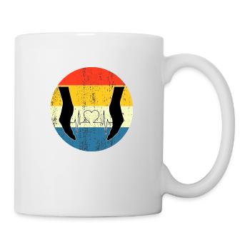 Vintage Krankenschwester Retro Sonnenuntergang - Tasse - Weiß - Rechts