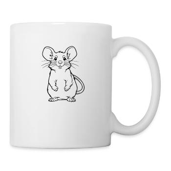 Ratte Maus Nagetier Ratten - Tasse - Weiß - Rechts