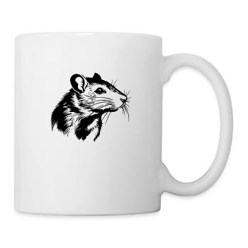 Ratte Maus Nagetier Ratten - Tasse - Weiß - Rechts