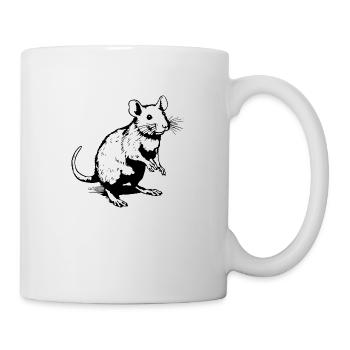 Ratte Maus Nagetier Ratten - Tasse - Weiß - Rechts