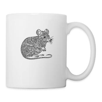 Ratte Maus Nagetier Ratten - Tasse - Weiß - Rechts