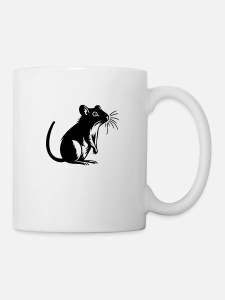 Ratte Maus Nagetier Ratten - Tasse - Weiß