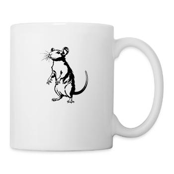 Ratte Maus Nagetier Ratten - Tasse - Weiß - Rechts