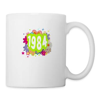 Year 1984 anniversary Floral Groovy - Mug - white - Right
