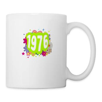 Year 1976 anniversary Floral Groovy - Mug - white - Right