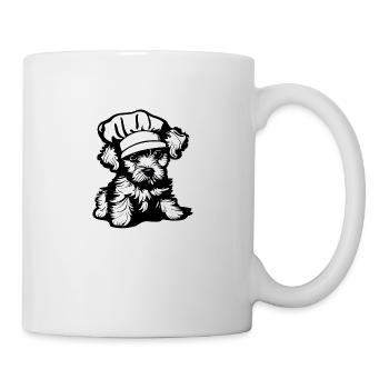 Pudel Hundehalter Gastronom Pudelwelpe Hundeliebe - Tasse - Weiß - Rechts