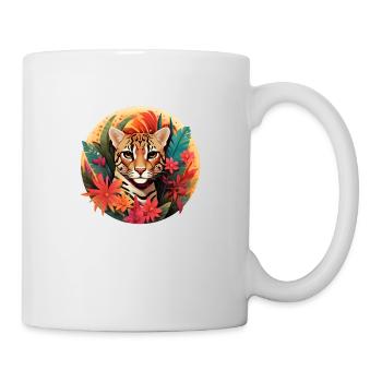 Ocelot Paradis - Mug blanc - blanc - Droite