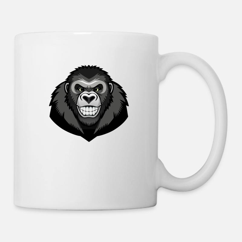 Lächelnder Schimpanse - Tasse - Weiß