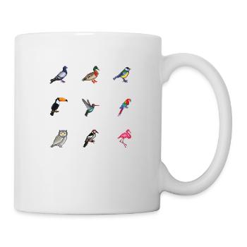 Vögel - Tasse - Weiß - Rechts