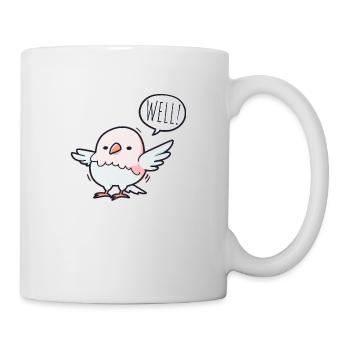 Der gelassene Vogel - Tasse - Weiß - Rechts