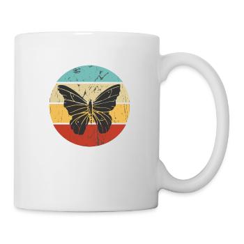 Conception de papillon Vinntage - Mug blanc - blanc - Droite