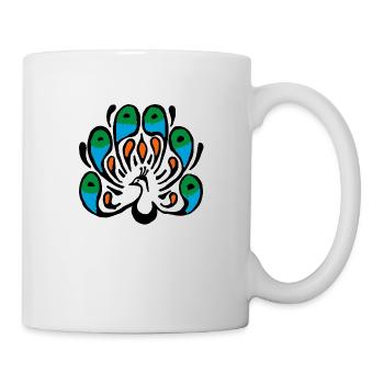 paon en couleur - Mug blanc - blanc - Droite