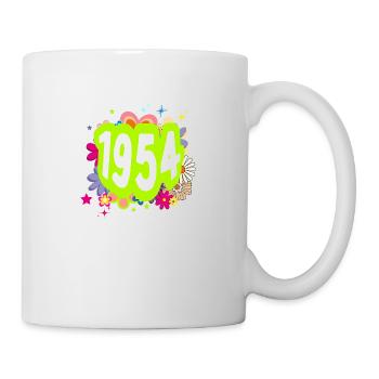 Year 1954 anniversary Floral Groovy - Mug - white - Right