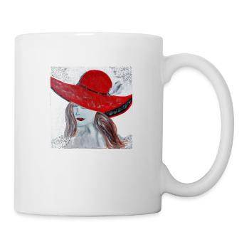Peinture acrylique « Glamour » par Melanie Eckenbrecht - Mug blanc - blanc - Droite