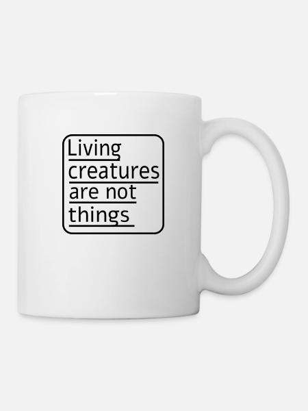 Living creatures are not things - Mug - white