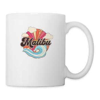 Malibu California Retro 80s Beach - Mug blanc - blanc - Droite
