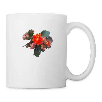 FLEURS PRINTANIÈRES DE KALANCHOE (ORANGE) - Mug blanc - blanc - Droite