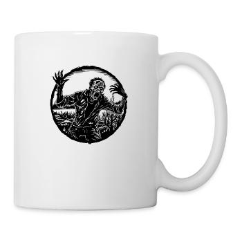 Zombie Untoter Halloween Horror - Tasse - Weiß - Rechts