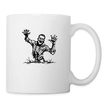 Zombie Untoter Halloween Horror - Tasse - Weiß - Rechts