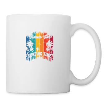 Temps de surf en été - Mug blanc - blanc - Droite