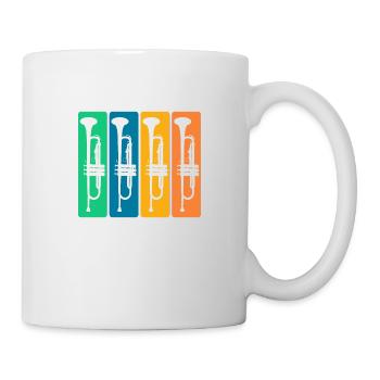 Collection de trompettes anciennes - Musique Jazz - Mug blanc - blanc - Droite