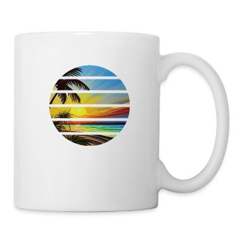 Sommerurlaub Palmen Insel Strand Sonne Palme - Tasse - Weiß - Rechts
