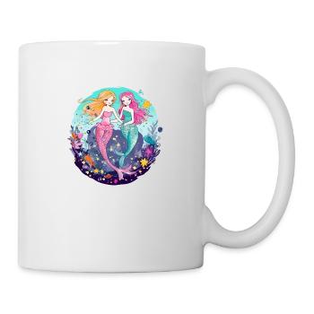 Miki und Mina, die Meerjungfrauen - Tasse - Weiß - Rechts