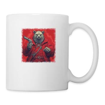 present funny quote happy panda mammal funny - Tasse - Weiß - Rechts