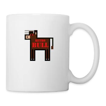 Retro-Stier - Tasse - Weiß - Rechts