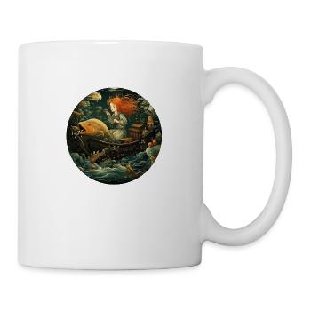 carp and red-haired girl - Mug - white - Right