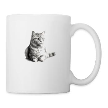 Zaki die Katze - Tasse - Weiß - Rechts