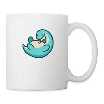 hugadino Langhals Dino, süßer Dinosaurier - Tasse - Weiß - Rechts