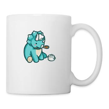 hugadino chef dino, cute dinosaur - Mug - white - Right