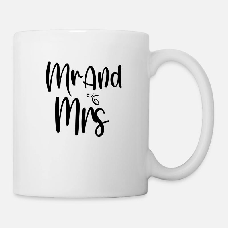 Mr And Mrs - Tasse - Weiß