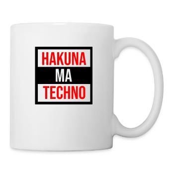 Hakuna Techno Zitat - Tasse - Weiß - Rechts