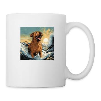 Lustighausen - Comic Style dog - Tasse - Weiß - Rechts