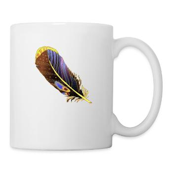 Feder - Tasse - Weiß - Rechts