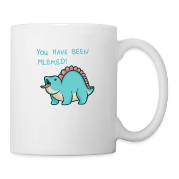 hugadino You have been mlemed! , süßer DInosaurier - Tasse - Weiß - Rechts