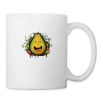 Glückliche Avokado - Tasse - Weiß - Rechts