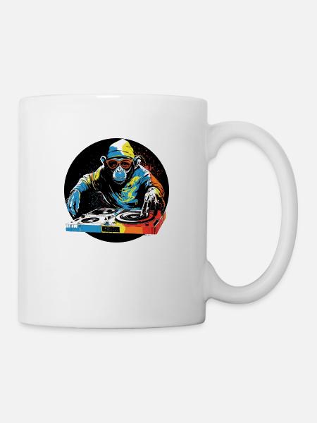 Dj singe - Mug blanc - blanc