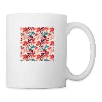 Asiatische nahtlose Muster Japanische Chinesische Malerei - Tasse - Weiß - Rechts