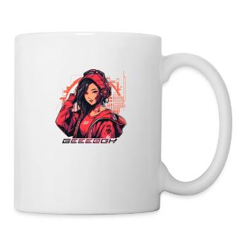 Asian Cyberpunk Girl - Kira - Mug - white - Right