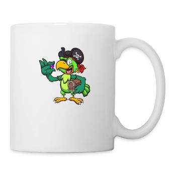 Pirate Parrot With Treasure - Mug - white - Right