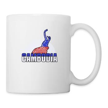 Cambodge Temple Khmer Vintage Palmiers I Cadeau - Mug blanc - blanc - Droite