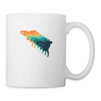 Retro-Breakdance - Tasse - Weiß - Rechts