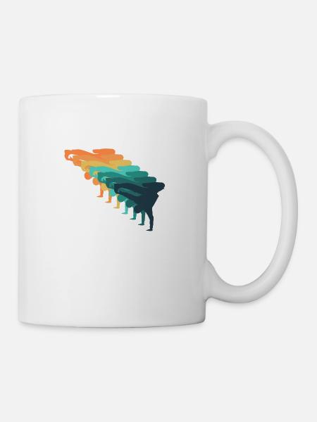 Retro-Breakdance - Tasse - Weiß